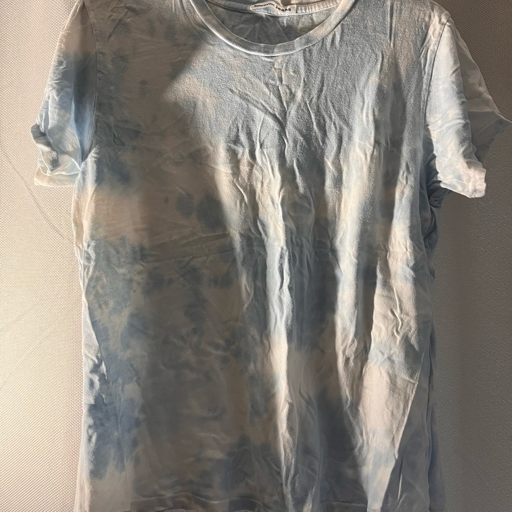 Reformation Tie Dye T-Shirt in Blue